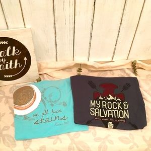 Two Christian Tees - Comfort Colors, Size Small